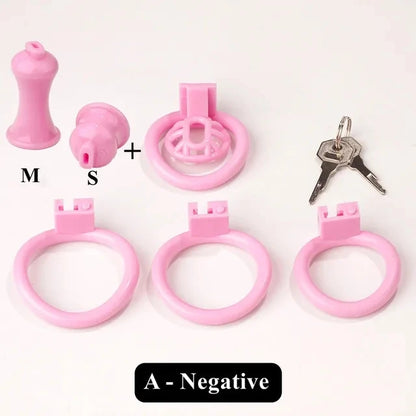 2024 New Negative/Micro Cock Cage Penis Lock With S/M Urethral Plug Penis Ring Chastity Device BDSM Sex Toys Bondage For Sissy