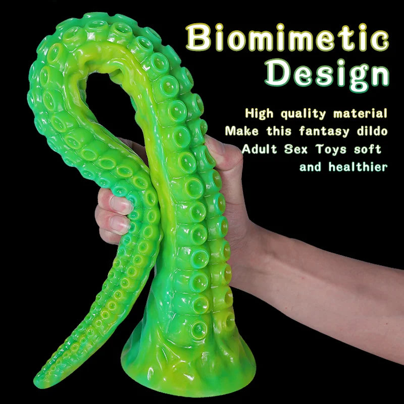 2024 New tent dildo colorful silicone sex toys realistic octopus fake penis adult fantasy anal plug masturbation massage