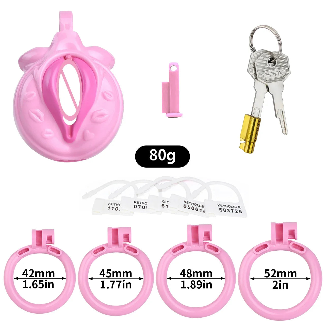 2024New Smaller Skin Pussy Chastity Cage SetLightweight Male Micro Labia Cock Cage With 4 Penis Rings Lock BDSM Sex Toys For Men