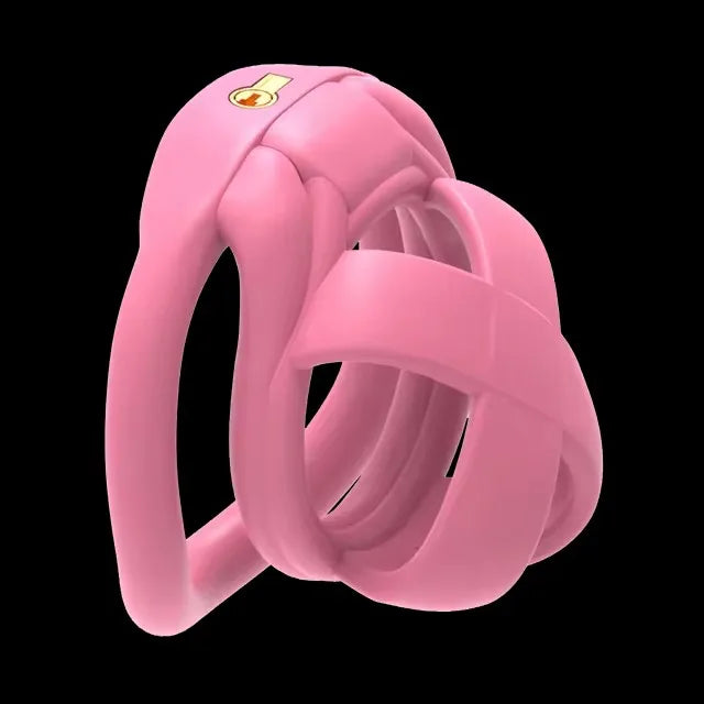 2025 NEW Male Chastity Cage Device Pink/Black Sleeve Cock Cage Mini Lock with 4 Penis Rings Bondage Fetish Adult Sex Toy for Men