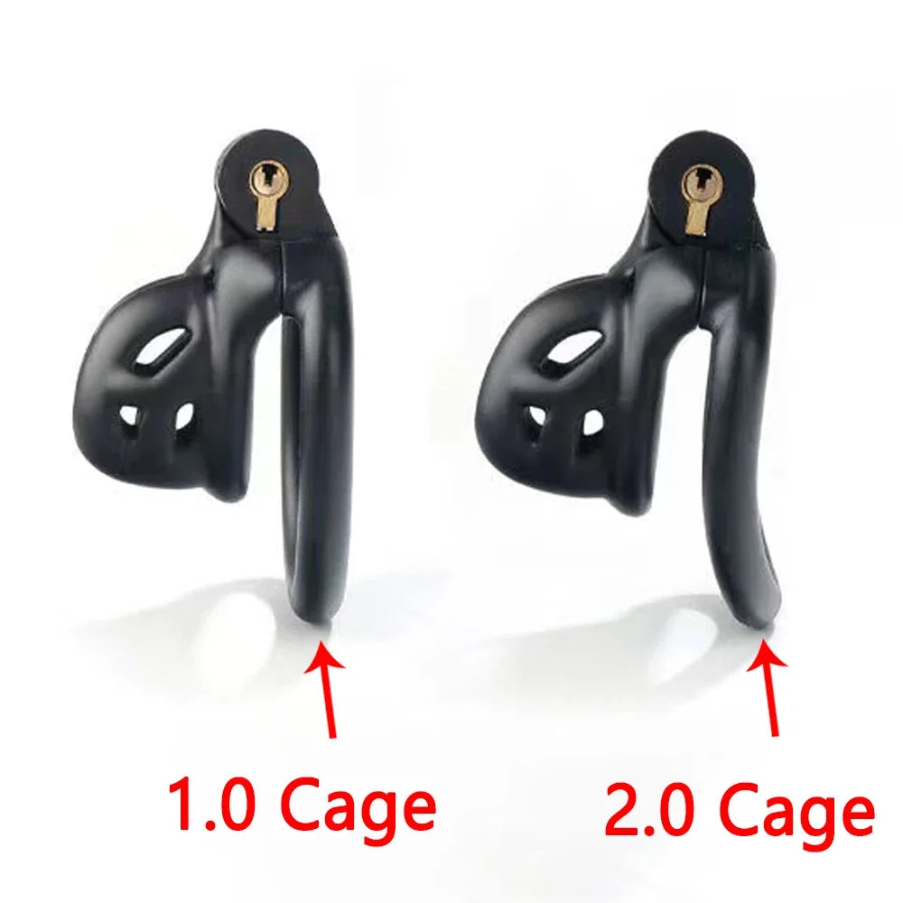 2025 New Cobra Male Chastity Cage Sleeve With 4 Sizes Resin Penis Rings Discreet Sissy Femboy Cock Cage Devices Men Adult Goods