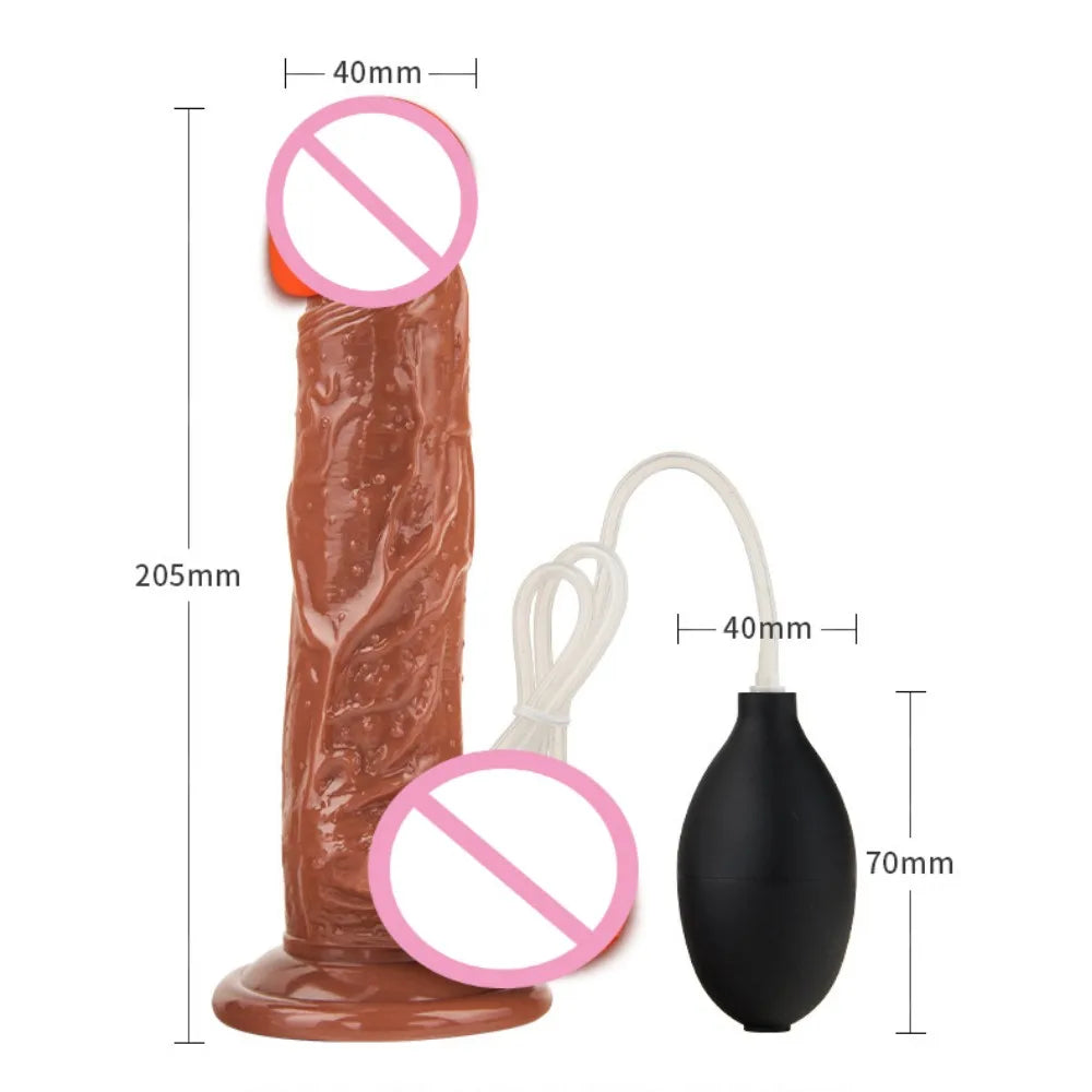 20cm Squirting Dildo Realistic Penis Anal Ejaculation Toy for Couples Waterproof Dildo for Women Vaginal Masturbation Sex Toys