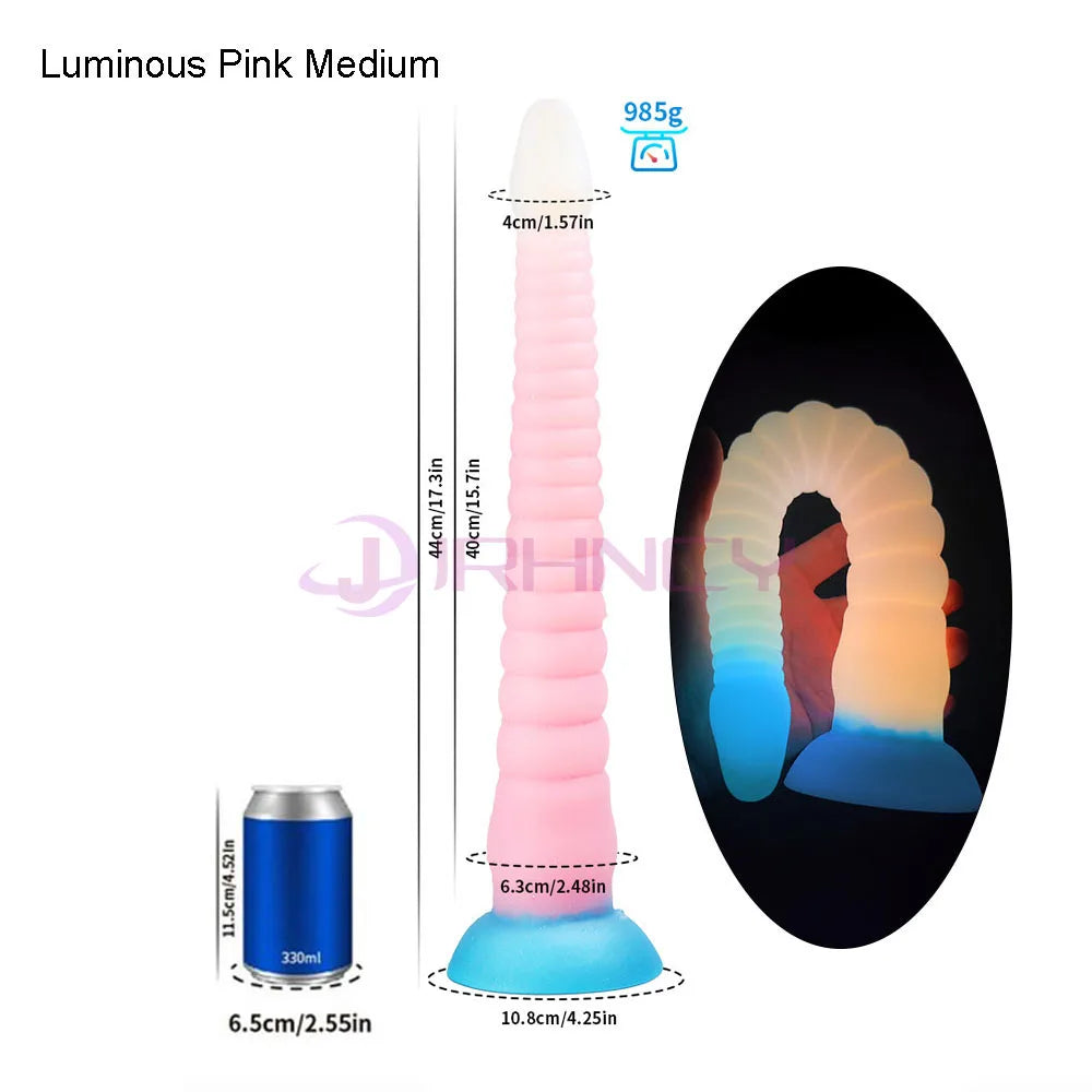 22 Inch Long Analplug Octopus Tentacles Luminous Butt Plug Silicone Anal Sex Toys for Women Men Gay Prostate Massage Bdsm Toys