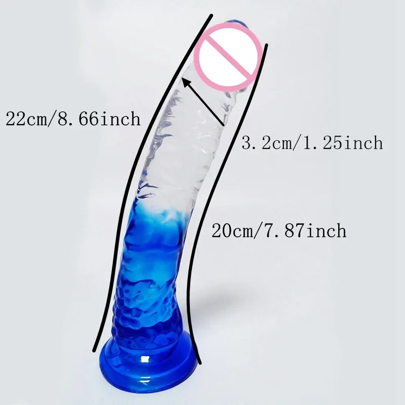 22cm Realistic Dildo Powerful suction cup Adult games Huge Penis Big dick Female Masturbation Device Erotic Sex Toys for Couple