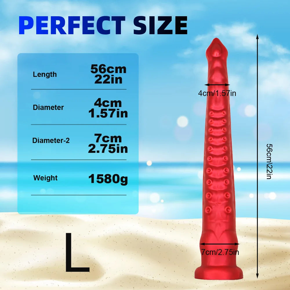 22inch Long Anal Plugs Tentacle Huge ButtPlug Liquid Silicone Soft Anal Dildos with Suction Cup Prostate Massage Anal Sex Toys