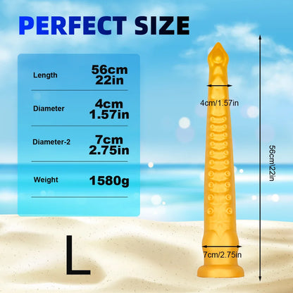 22inch Long Anal Plugs Tentacle Huge ButtPlug Liquid Silicone Soft Anal Dildos with Suction Cup Prostate Massage Anal Sex Toys