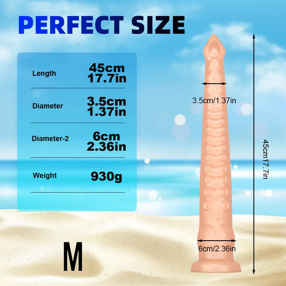 22inch Long Anal Plugs Tentacle Huge ButtPlug Liquid Silicone Soft Anal Dildos with Suction Cup Prostate Massage Anal Sex Toys