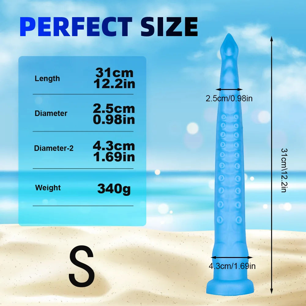 22inch Long Anal Plugs Tentacle Huge ButtPlug Liquid Silicone Soft Anal Dildos with Suction Cup Prostate Massage Anal Sex Toys