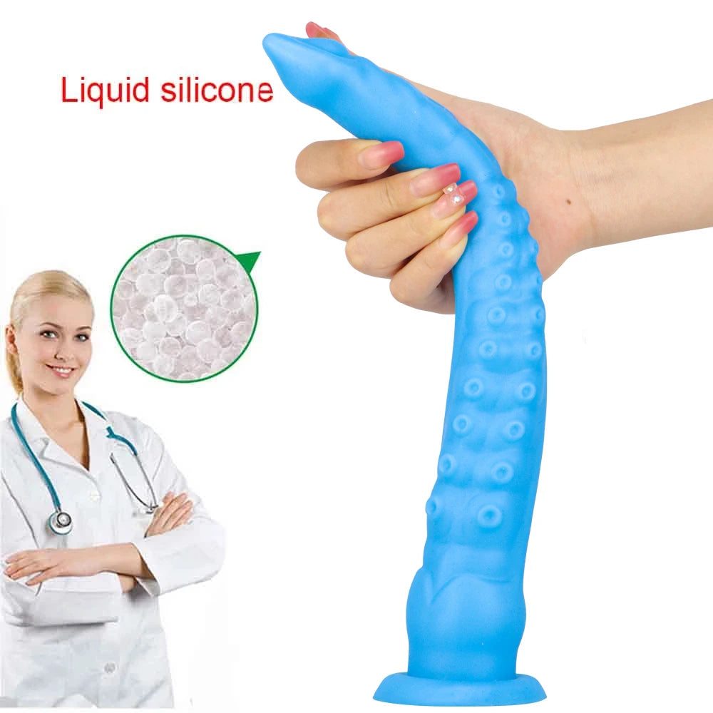 22inch Long Anal Plugs Tentacle Huge ButtPlug Liquid Silicone Soft Anal Dildos with Suction Cup Prostate Massage Anal Sex Toys