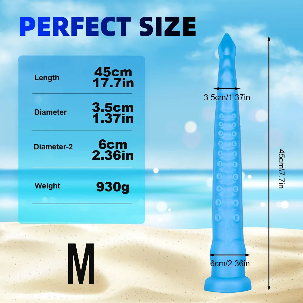 22inch Long Anal Plugs Tentacle Huge ButtPlug Liquid Silicone Soft Anal Dildos with Suction Cup Prostate Massage Anal Sex Toys