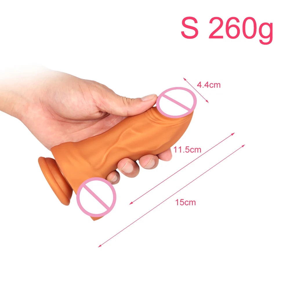 23*7cm Giant Dildo For Women Thick Glans Big Dick Female Masturbator Silicone Dildo With Suction Cup Sextoys Adults Sex Games