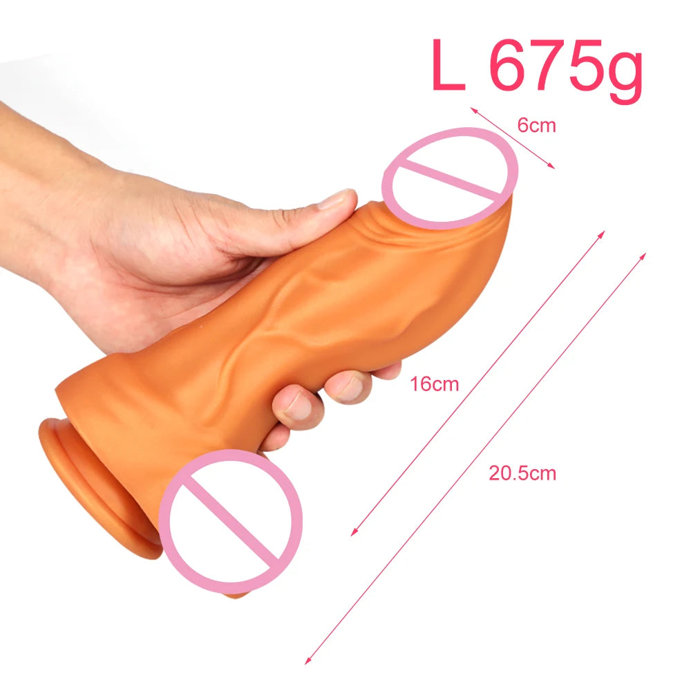 23*7cm Giant Dildo For Women Thick Glans Big Dick Female Masturbator Silicone Dildo With Suction Cup Sextoys Adults Sex Games