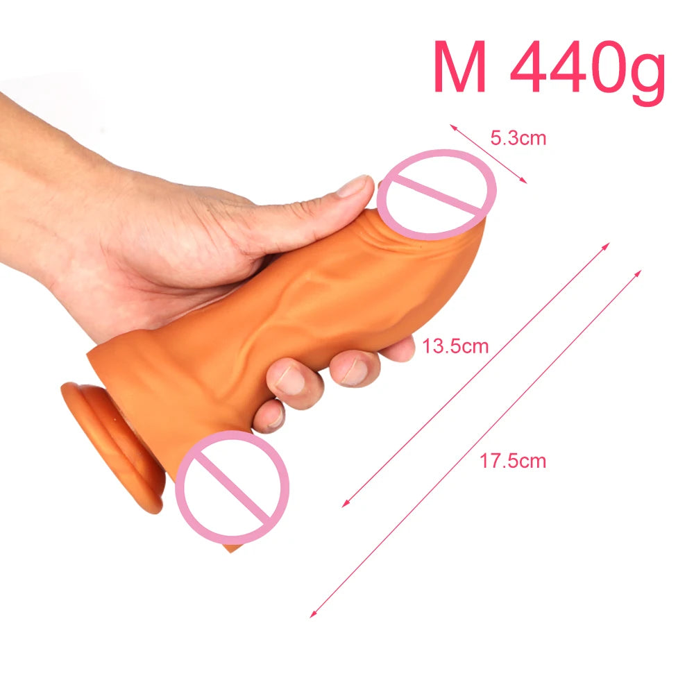 23*7cm Giant Dildo For Women Thick Glans Big Dick Female Masturbator Silicone Dildo With Suction Cup Sextoys Adults Sex Games