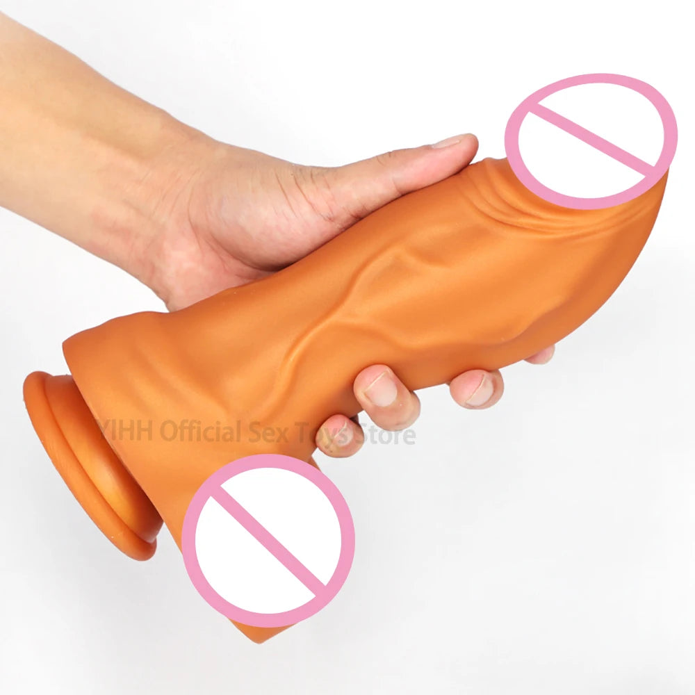 23*7cm Giant Dildo For Women Thick Glans Big Dick Female Masturbator Silicone Dildo With Suction Cup Sextoys Adults Sex Games