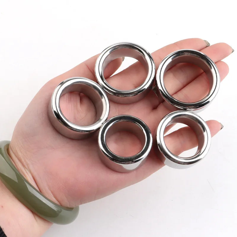 24-30mm Cock Ring Metal Penis Toy Headers Foreskin Rings Delay Premature Ejaculation Dick Erection Ring Sex Shop Products Man