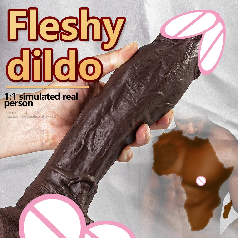 28.5cm Realistic Dildo Hands-Free Strong Sucker Huge Big Dildos Anal Plug Silicone Big Penis Sex Toy For Woman Sex Shop Adult 18