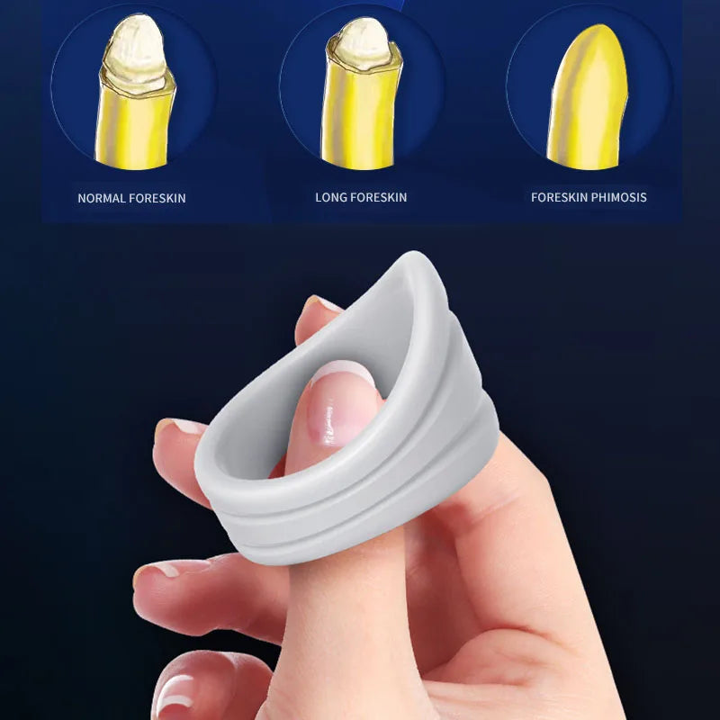 2PCS/3PCS Foreskin Correction Cock Ring Reusable Penis Rings Delay Ejaculation Male Glans Rings Sex Toys for Men Adults