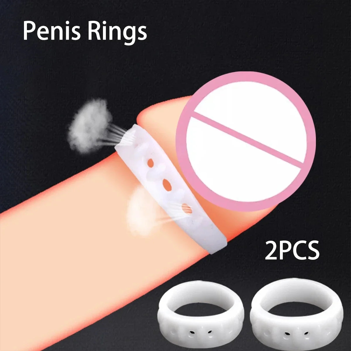 2Pcs Penis Rings Foreskin Corrector Resistance Ring Delay Ejaculation Couple Cock Rings Adult Game Shop Sex Toys For Men