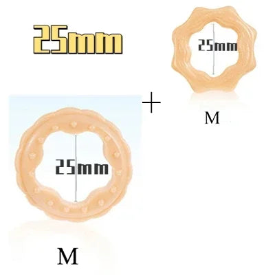 2Pcs/box Male Foreskin Rings Penis Sleeve Scrotum Rings Men Sex Toys Testicle Cock Ring Male Masturbation Delay Ejaculation