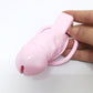 Simulation Penis Pink Lock Chastity Cage