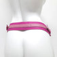 PINK Women Leather Strap On Harness Dildo Belt