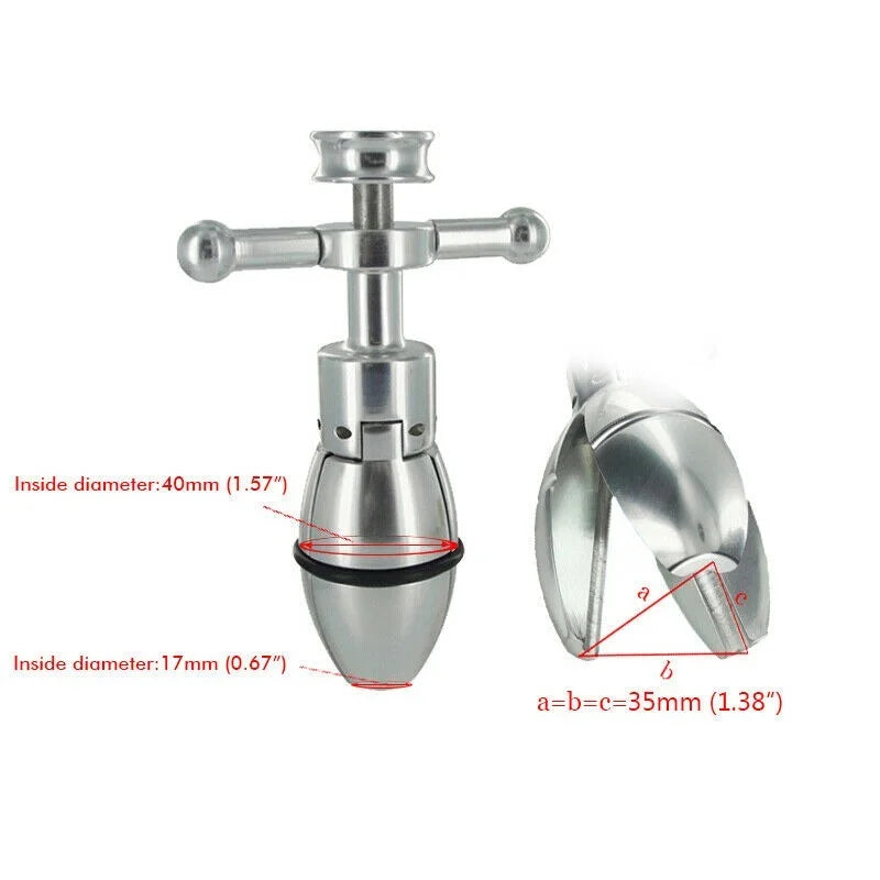 2pcs Bondage Wrap Open Leg Clitoral&Anal Plug Clamp Speculum Dilator Metal Butt Plug Lock Vagina Sex Toys for Couples Men BDSM