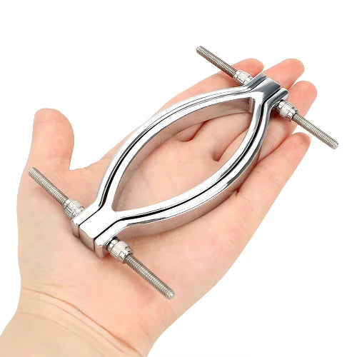 2pcs Bondage Wrap Open Leg Clitoral&Anal Plug Clamp Speculum Dilator Metal Butt Plug Lock Vagina Sex Toys for Couples Men BDSM