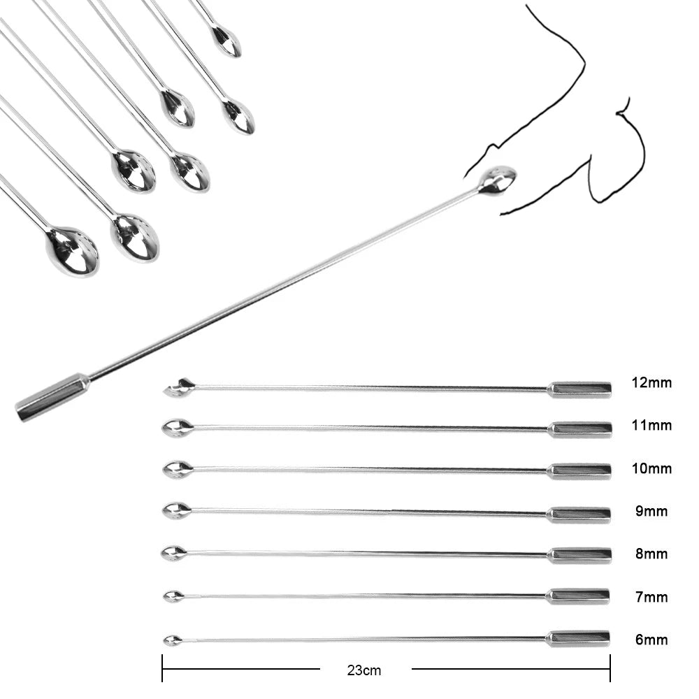 3/7pcs Stainless Steel Male Long Penis Plug Urethral Dilator Catheter Sounding Horse Eye Stimulation Insert Plug Sex Toy for Men