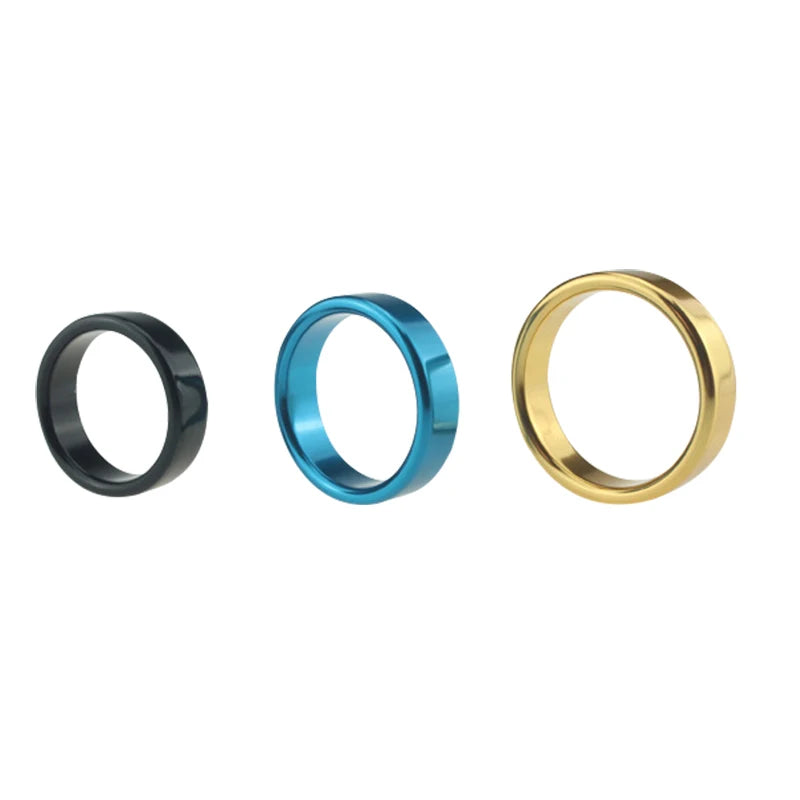 3 Dia for choose 5 colorful metal male erection penis cock Ring delay time lock bondage SM Sex Toy for men