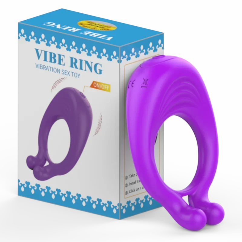 3 In 1 Vibrating Cock Ring Male Vibrator Penis Ring Delay Ejaculation Cockring Perineum Stimulator Sex Toys for Men Adult Goods