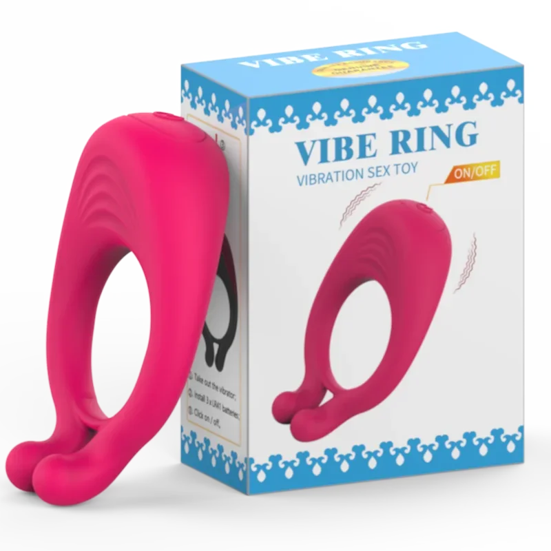 3 In 1 Vibrating Cock Ring Male Vibrator Penis Ring Delay Ejaculation Cockring Perineum Stimulator Sex Toys for Men Adult Goods