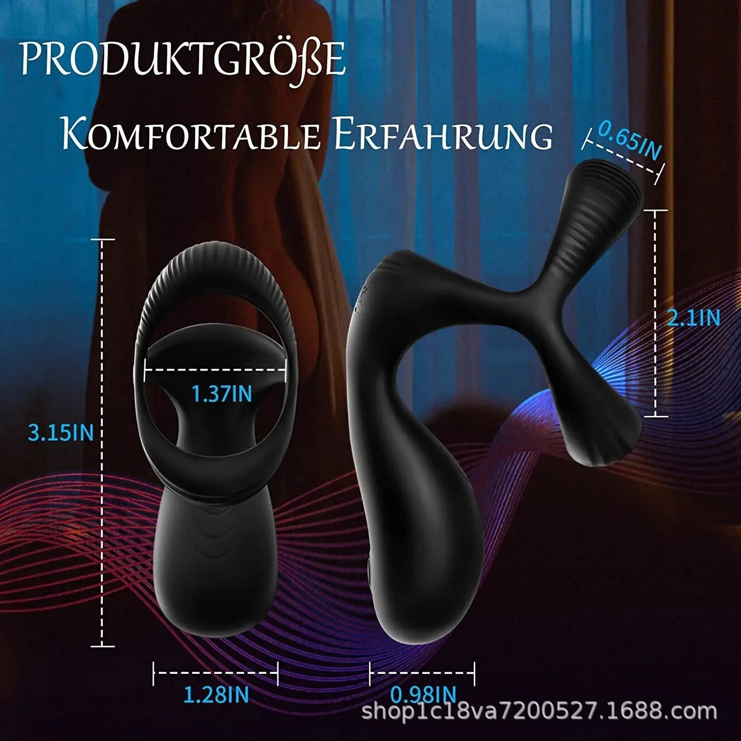 3 In 1 Vibrating Cock Ring Male Vibrator Penis Ring Delay Ejaculation Cockring Perineum Stimulator Sex Toys for Men Adult Goods