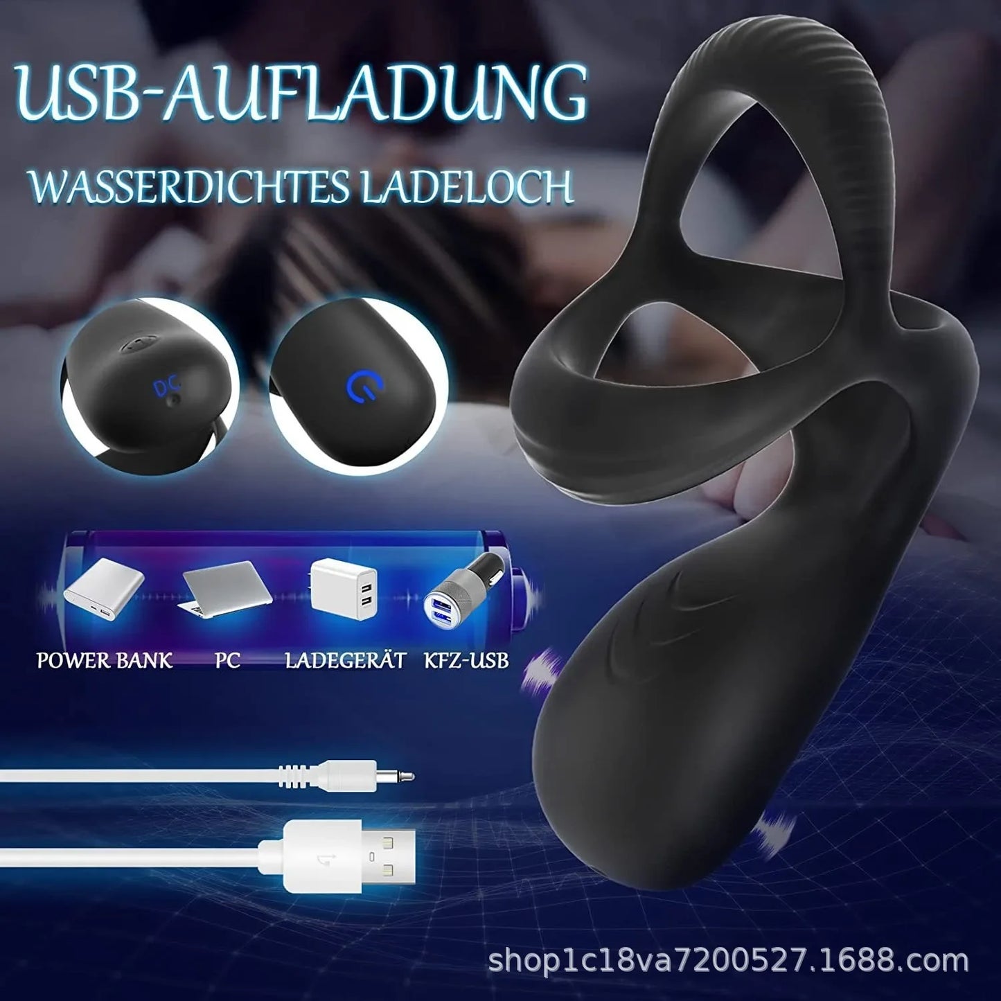 3 In 1 Vibrating Cock Ring Male Vibrator Penis Ring Delay Ejaculation Cockring Perineum Stimulator Sex Toys for Men Adult Goods