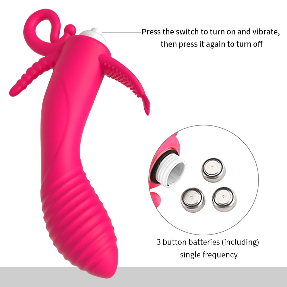 3 In 1 Vibrator Rabbit Dildo Waterproof Vaginal Clitoral Anal Stimulator Vibration Erotic Sex Toys for Women Couples Sex Shop