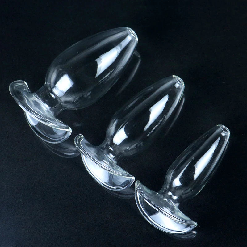 3 Size Choose Glass Hollow Butt Plug Anal Speculum Glass Anal Plug Expander Prostate Massager Anal Sex Toys For Women Men