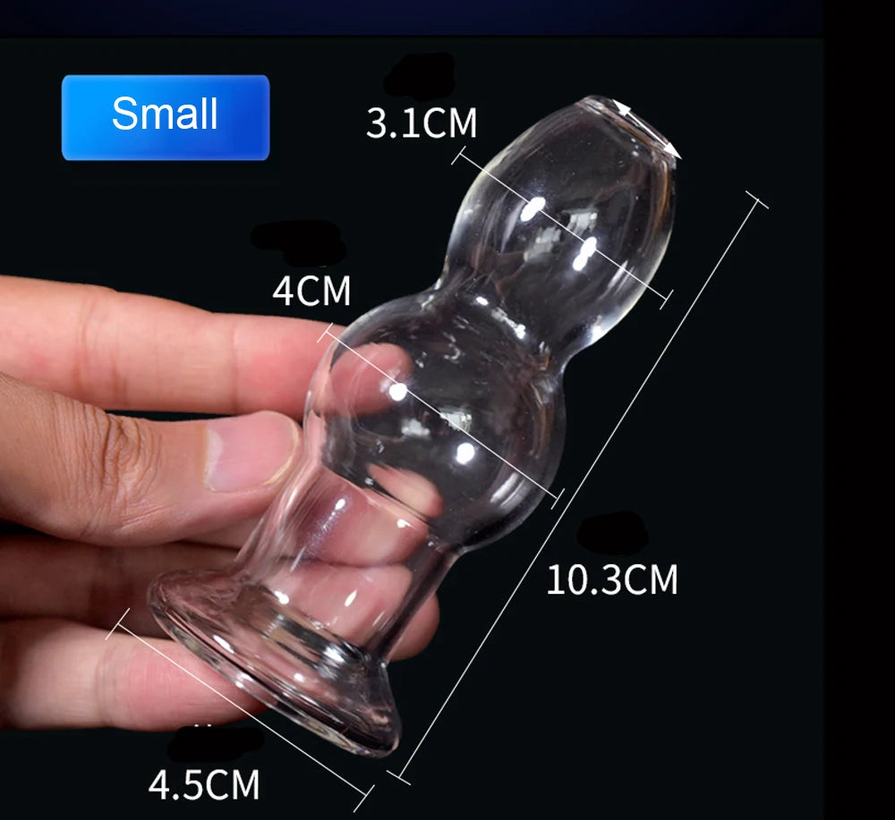 3 Size Choose Glass Hollow Butt Plug Anal Speculum Glass Anal Plug Expander Prostate Massager Anal Sex Toys For Women Men