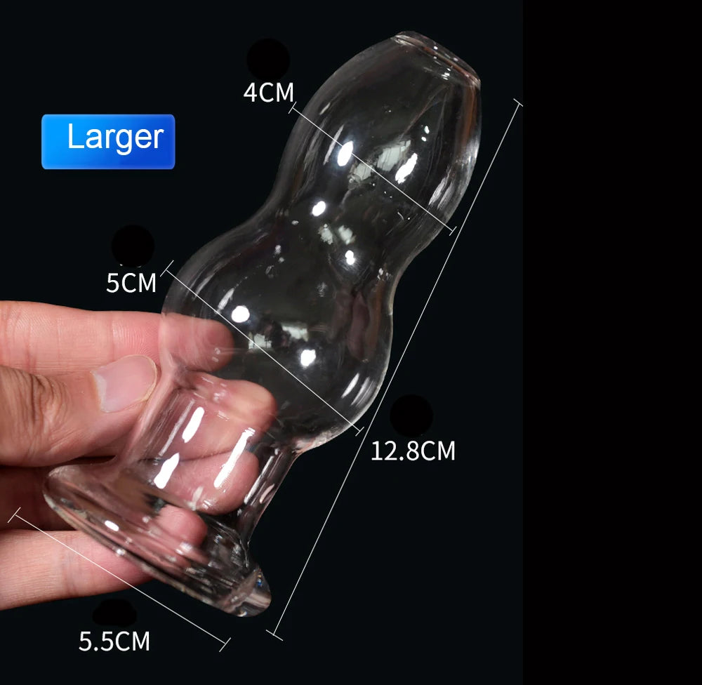 3 Size Choose Glass Hollow Butt Plug Anal Speculum Glass Anal Plug Expander Prostate Massager Anal Sex Toys For Women Men