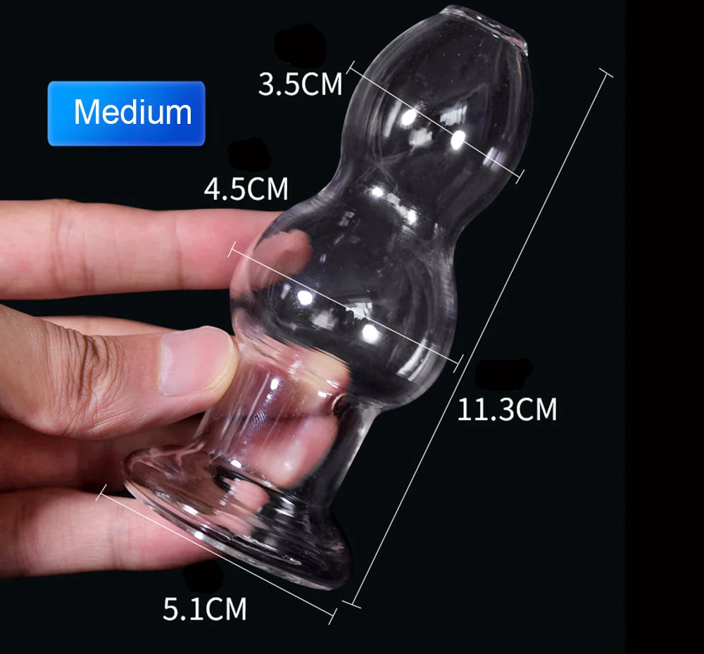 3 Size Choose Glass Hollow Butt Plug Anal Speculum Glass Anal Plug Expander Prostate Massager Anal Sex Toys For Women Men