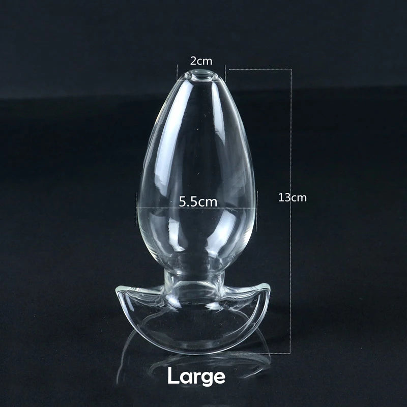 3 Size Choose Glass Hollow Butt Plug Anal Speculum Glass Anal Plug Expander Prostate Massager Anal Sex Toys For Women Men