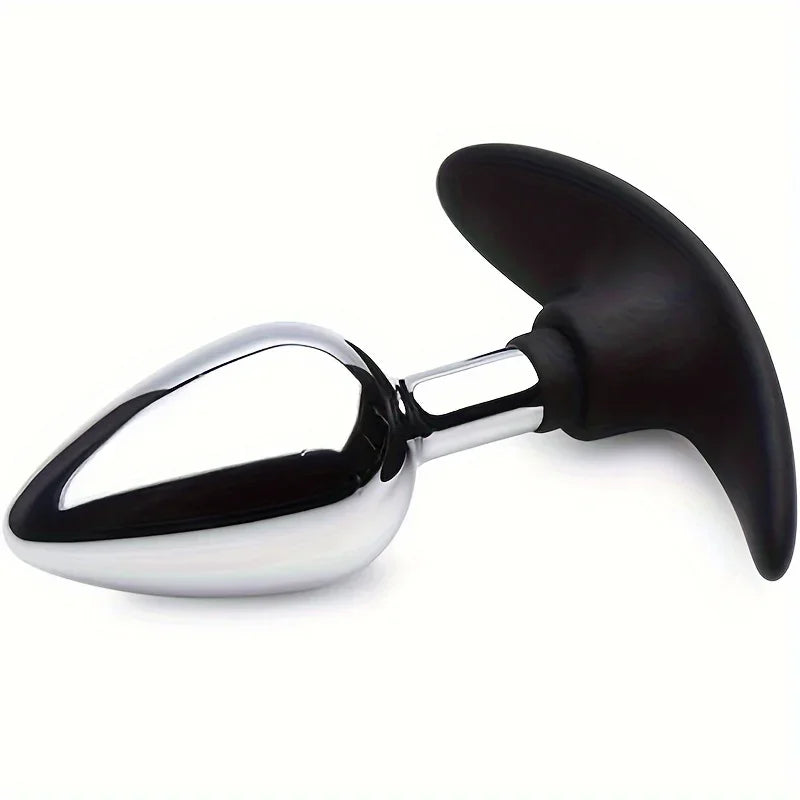 3 Size Wearable Anal Plug Metal and Silicone Anal Plug Expansion Sex Toy Prostate Massager Dildo Stimulator Anus Masturbator