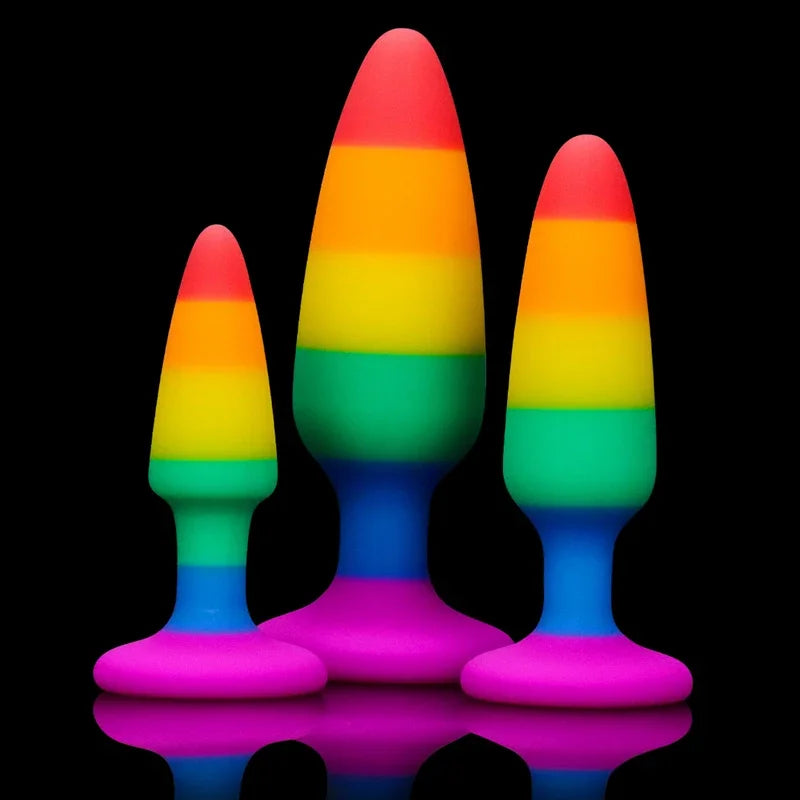 3 Size silicone butt plug unisex sexo rolha  adulto brinquedos do sexo para homens/mulheres treinador anal para casais