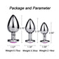 3 Sizes Anal Plug Heart Stainless Steel Crystal Anal Plug Stimulator Butt Plug Prostate Massager Dildo Anal Sex Toy for Man Wife
