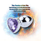 3 Sizes Anal Plug Heart Stainless Steel Crystal Anal Plug Stimulator Butt Plug Prostate Massager Dildo Anal Sex Toy for Man Wife