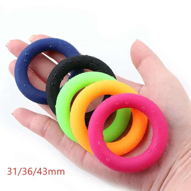 3 Sizes Silicone Cock Rings Male Delay Ejaculation Penis Lasting Erection Scrotum Testis Restraint Adult Game Sex Toys For Men