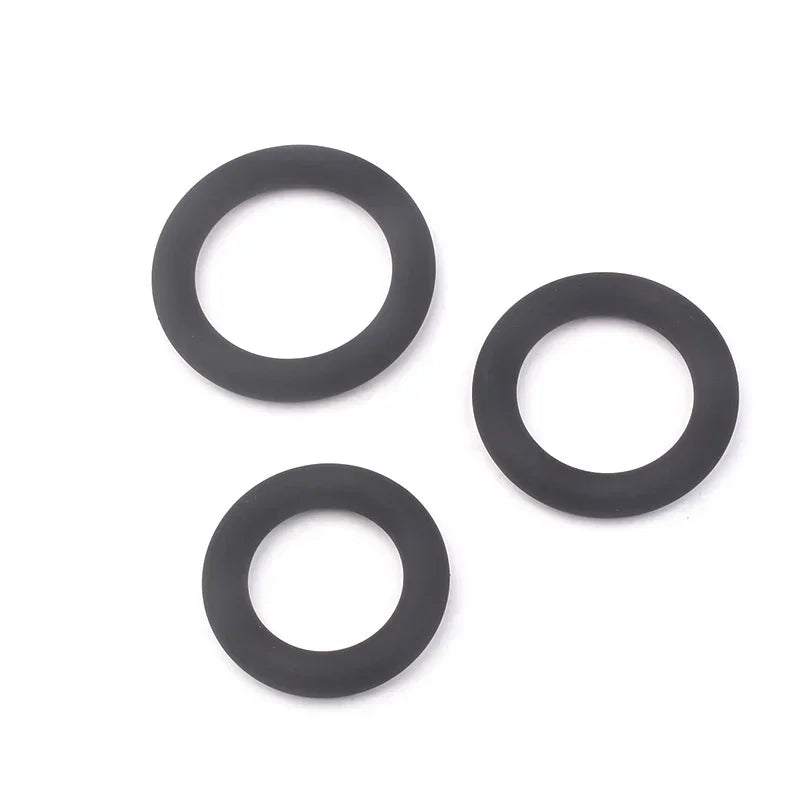 3 Sizes Silicone Cock Rings Male Delay Ejaculation Penis Lasting Erection Scrotum Testis Restraint Adult Game Sex Toys For Men