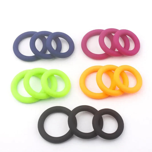 3 Sizes Silicone Cock Rings Male Delay Ejaculation Penis Lasting Erection Scrotum Testis Restraint Adult Game Sex Toys For Men