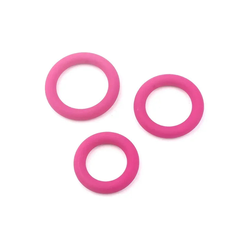 3 Sizes Silicone Cock Rings Male Delay Ejaculation Penis Lasting Erection Scrotum Testis Restraint Adult Game Sex Toys For Men