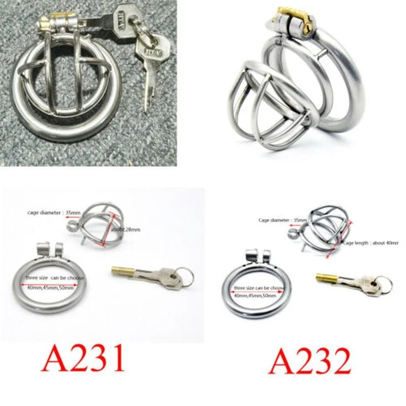 304 Stainless Steel 3 Size Bird Cock Cage Lock Adult Game Metal Male Chastity Belt Device Penis Ring Sex Toys for Men