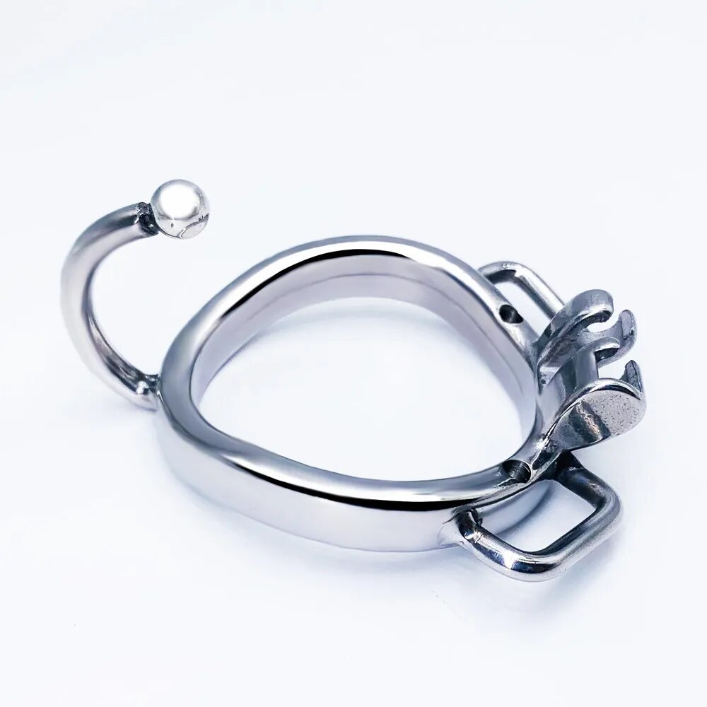 Stainless Steel Male Strap on Mini Chastity Device