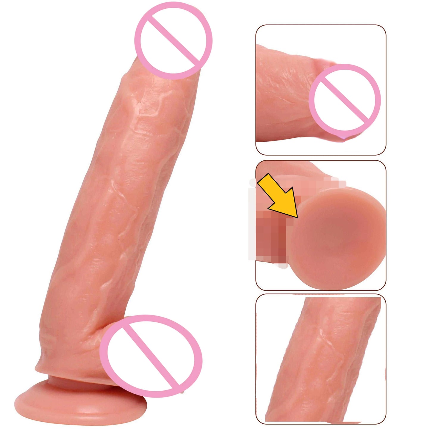 31.5cm Realistic Silicone Dildo Super Large Penis Female Vagina Masturbation Powerful Suction Cup SM Anal Sex Toys for Woman Men